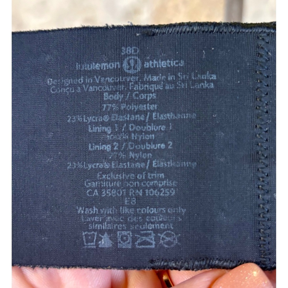 Lululemon Athletica 38D Sports Bra Purple Teal Floral High Impact - Picture 5 of 5